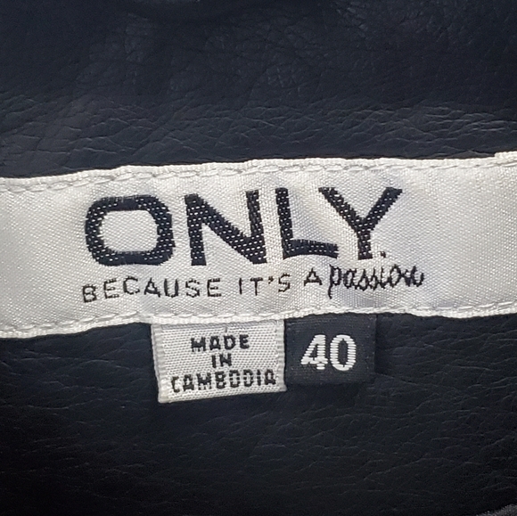 ONLY Moto Style Faux Leather Jacket Size EU40 - Picture 5 of 5